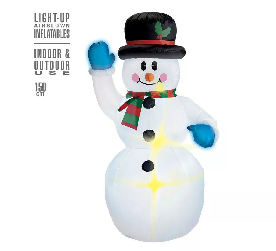 Translation missing: pt-PT.Muñeco de Nieve Hinchable Luminoso con Ventilador de 150 cm