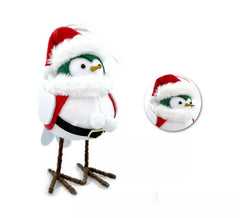 Boneca de pássaro branco de Natal de 18 cm