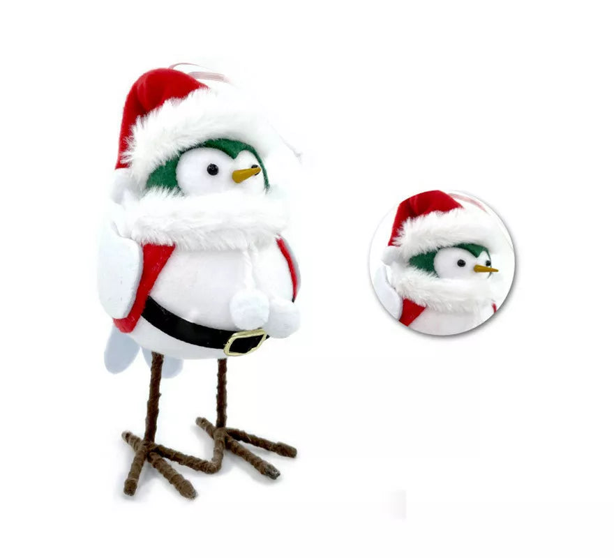 Translation missing: pt-PT.Muñeco de Pájaro Blanco de Navidad de 18 cm