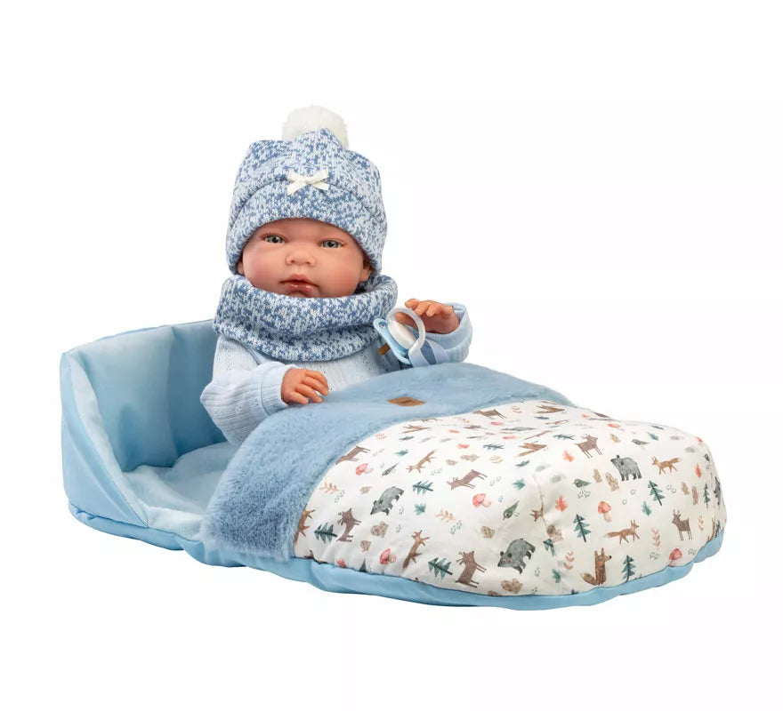 Muñeco Nico Recién Nacido de 40 cm con Saquito