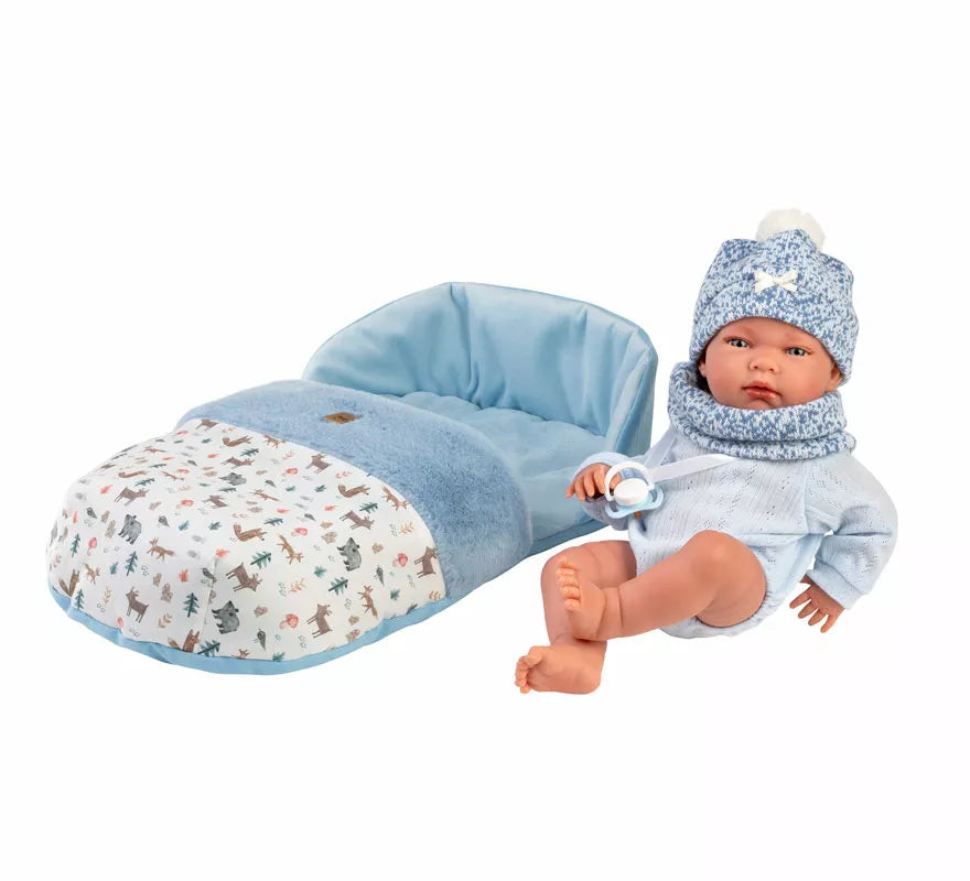 Muñeco Nico Recién Nacido de 40 cm con Saquito