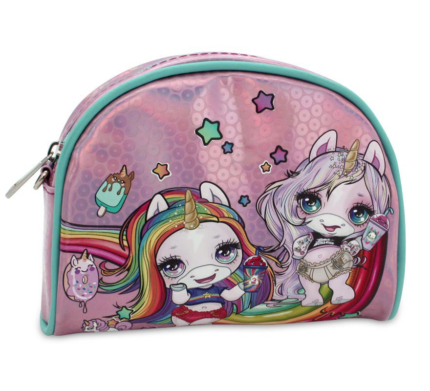 Translation missing: pt-PT.Neceser Shine Unicornio Redondeado Pequeño de 17x14x6 cm