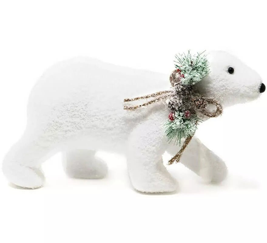 Oso Blanco decorativo de 18 cm
