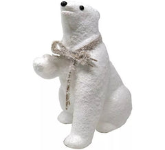 Urso branco decorativo de 30cm