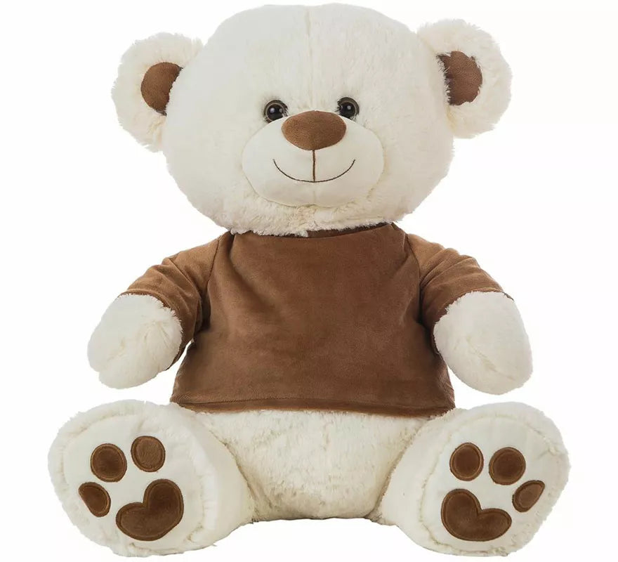 Translation missing: pt-PT.Oso de Peluche con Camiseta de Terciopelo marrón en varios tamaños