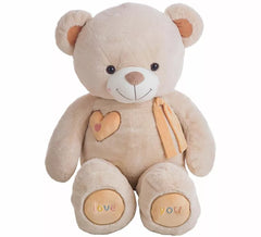 Oso de Peluche de San Valentín beige en varios tamaños
