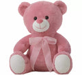 Oso de Peluche rosa con Lazo en varios tamaños