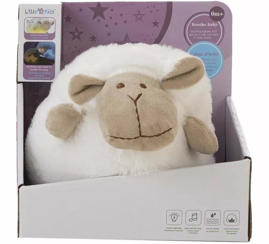 Oveja de Peluche Relajante con Luz y Sonido de 24 cm