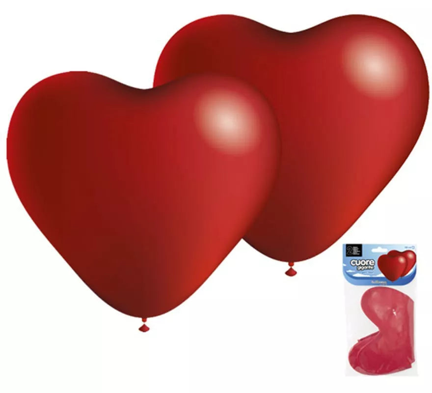 Translation missing: pt-PT.Pack 2 Globos forma de Corazón Gigante de 140 cm de perímetro