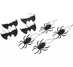Pacote de 4 aranhas e 4 morcegos pendurados de 14 cm