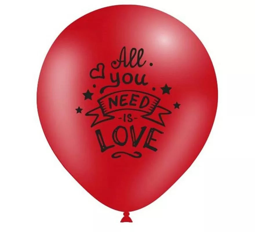 Translation missing: pt-PT.Pack 8 Globos rojos All you need is love de 95 cm perímetro
