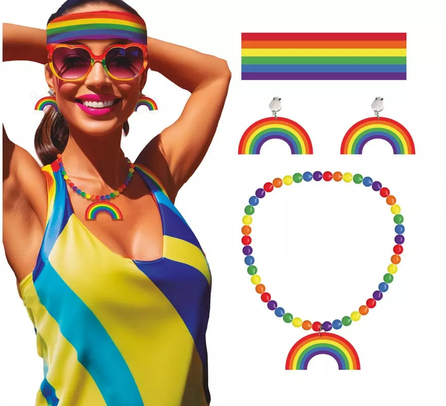 Pack Accesorios LGTB: Cinta, Pendientes y Collar