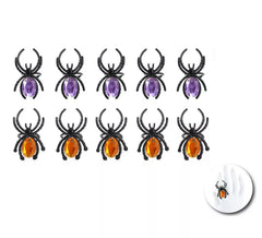 Pacote de 10 anéis de aranha de 4,5x3 cm