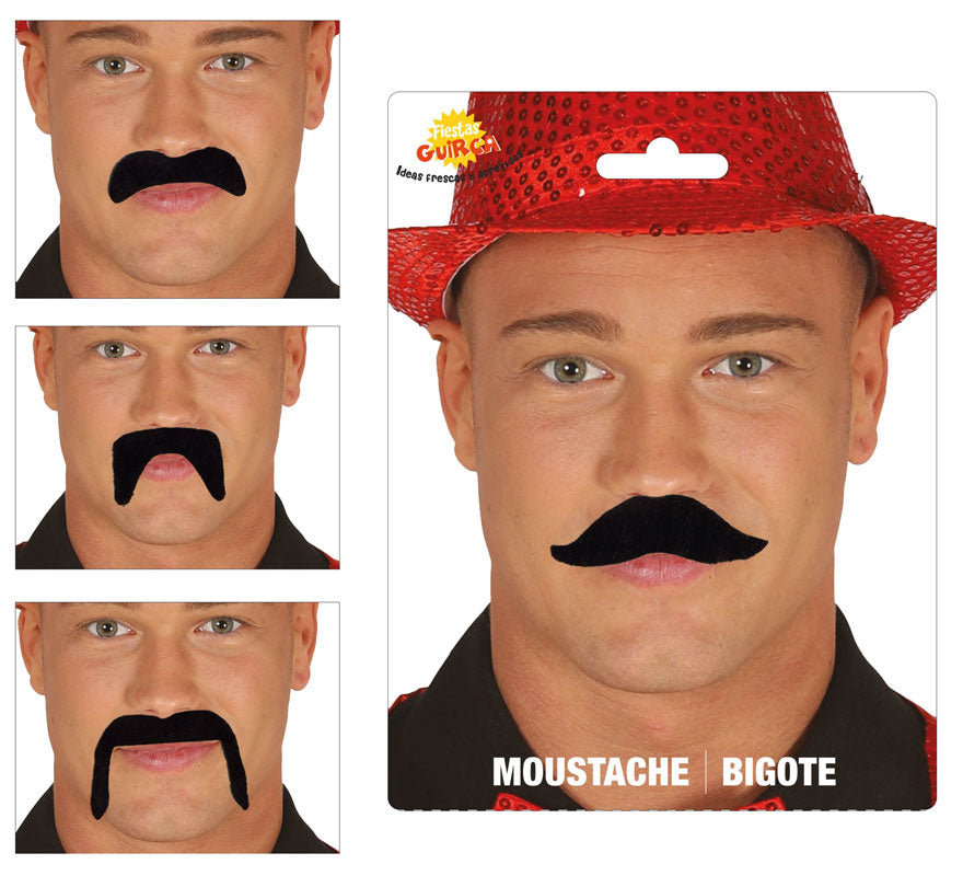 Translation missing: pt-PT.Pack de 10 Bigotes Negros