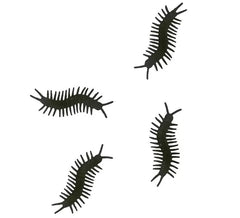 Pacote de 10 centopéias pretas de 10 cm