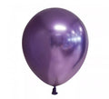 Pack de 10 Globos Cromados Redondo Color Púrpura de 30 cm