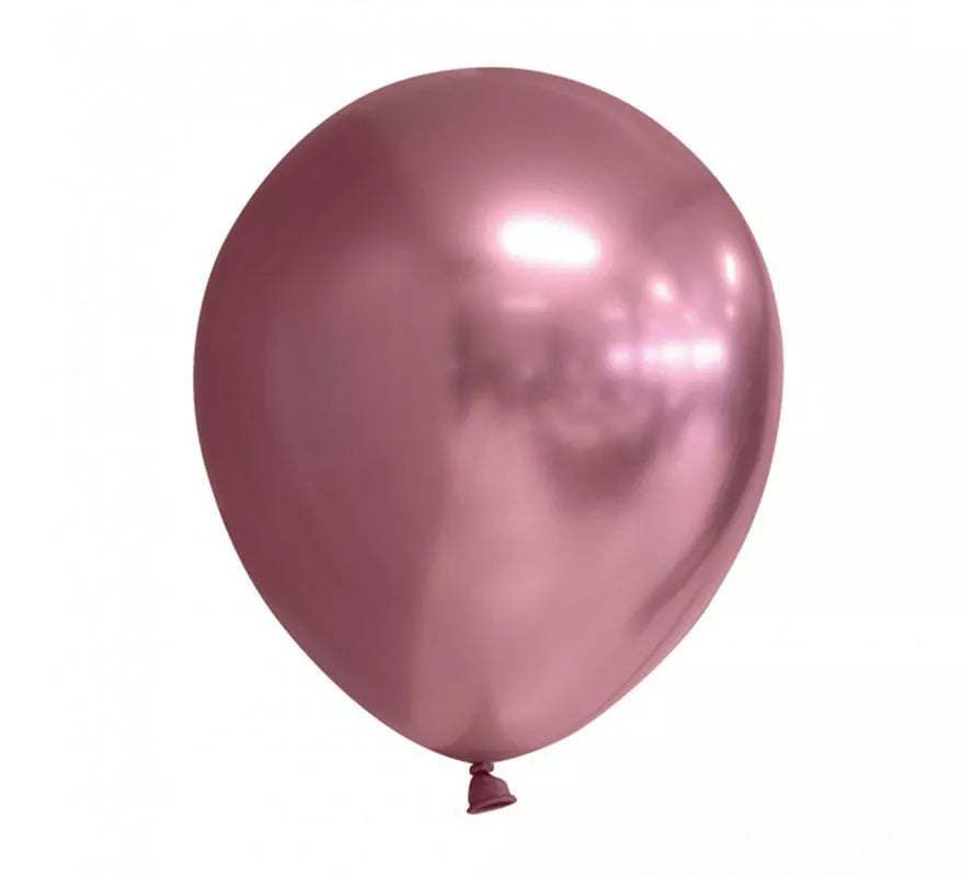 Translation missing: pt-PT.Pack de 10 Globos Cromados Redondo Color Rosa de 30 cm