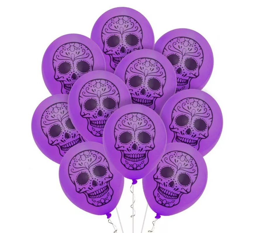 Translation missing: pt-PT.Pack de 10 Globos Día de los Muertos de 30 cm