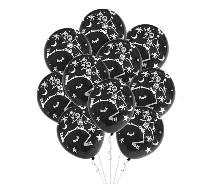 Translation missing: pt-PT.Pack de 10 Globos Esqueleto de 30 cm