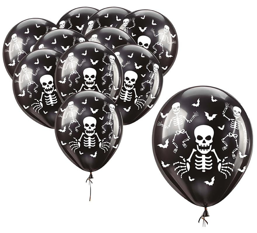 Translation missing: pt-PT.Pack de 10 Globos Esqueletos de 30 cm