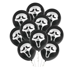 Pacote de 10 balões Scream Ghost de 30 cm