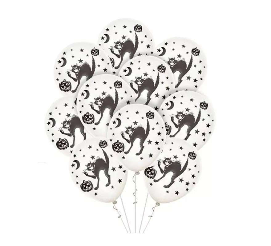 Translation missing: pt-PT.Pack de 10 Globos Gatos negros de 30 cm