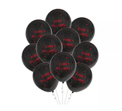 Pacote de 10 Balões Feliz Halloween de 30cm