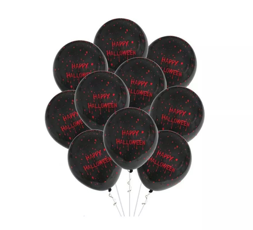 Translation missing: pt-PT.Pack de 10 Globos Happy Halloween de 30cm