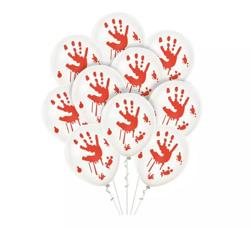 Translation missing: pt-PT.Pack de 10 Globos Mano con Sangre de 30cm