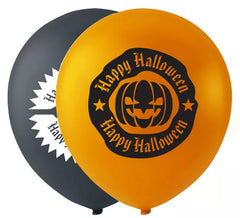Pack de 10 balões sortidos Happy Halloween de 25 cm
