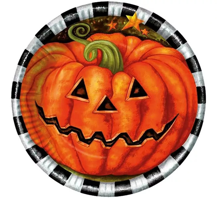 Translation missing: pt-PT.Pack de 10 Platos con calabaza 23 cm