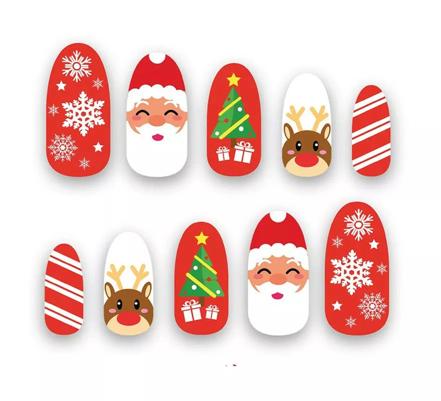 Translation missing: pt-PT.Pack de 10 Uñas Figuras Navideñas con adhesivo
