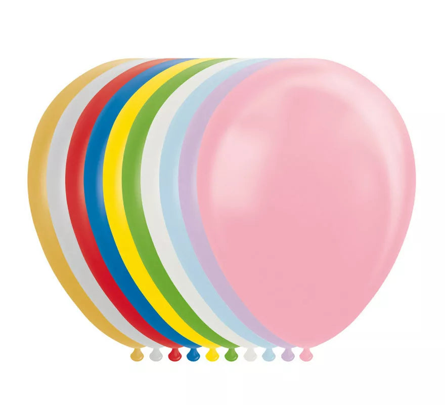 Translation missing: pt-PT.Pack de 100 Globos Metalizados/ Perlados Colores Surtidos de 30 cm