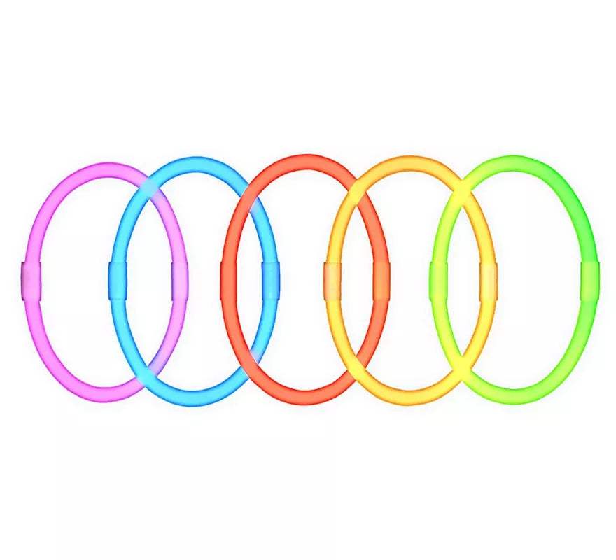 Pack de 100 Pulseras de Luz Neón