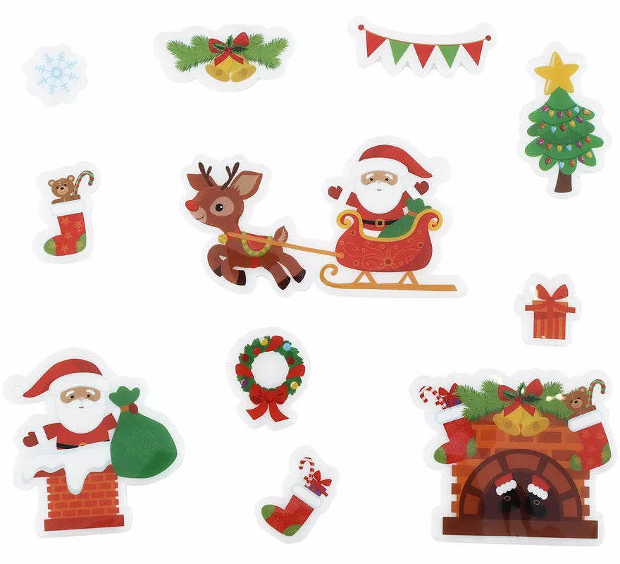 Translation missing: pt-PT.Pack de 11 Pegatinas Gel Figuritas Papá Noel de 20x25 cm