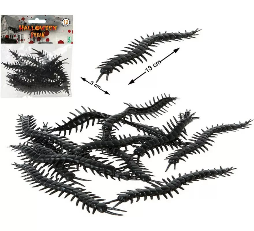 Pack de 12 Ciempiés 13 cm