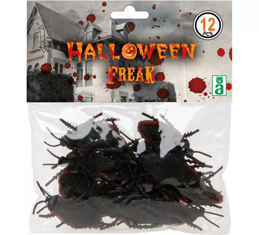Translation missing: pt-PT.Pack de 10 Cucarachas negras 13 cm