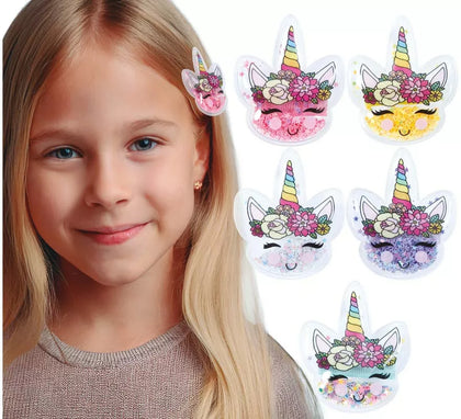 Pack de 12 Pinzas Unicornio de 5 cm en colores surtidos