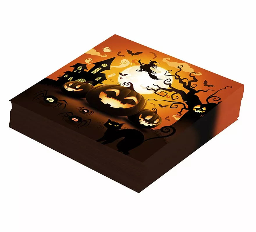 Translation missing: pt-PT.Pack de 12 Servilletas Calabaza de 33X33 cm