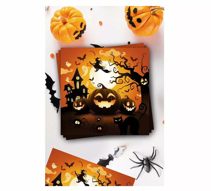 Translation missing: pt-PT.Pack de 12 Servilletas Calabaza de 33X33 cm