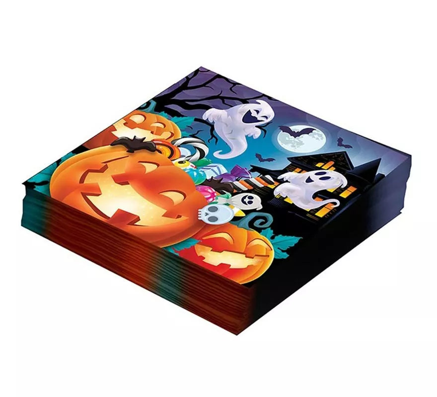 Translation missing: pt-PT.Pack de 12 Servilletas Calabazas de 33x33 cm