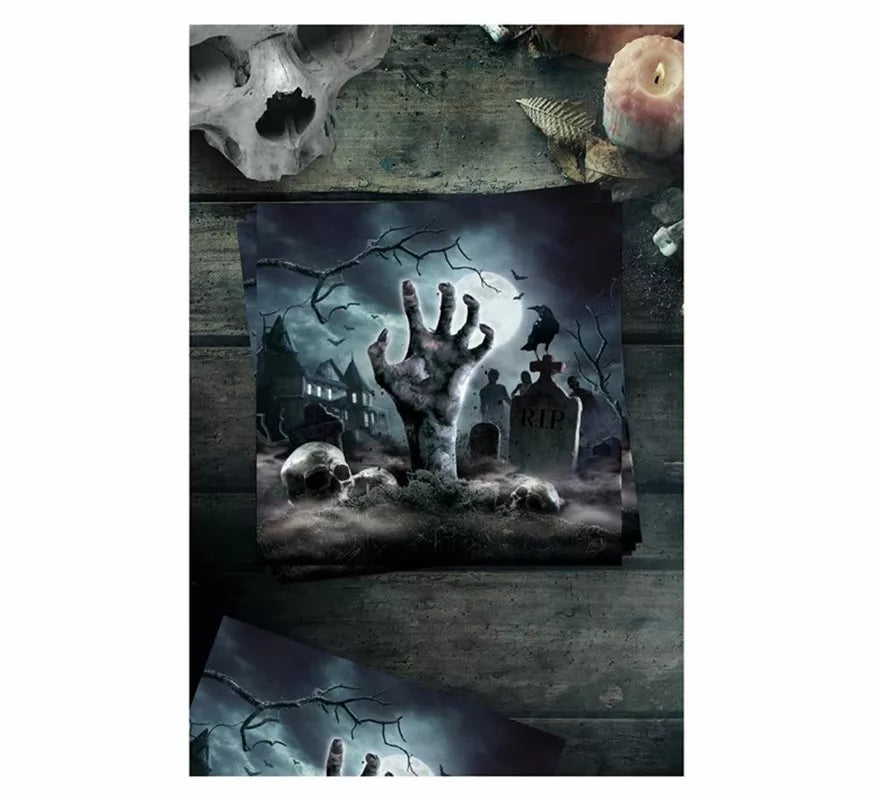 Translation missing: pt-PT.Pack de 12 Servilletas Cementerio de 33X33 cm