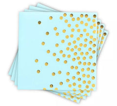 Pack de 12 Guardanapos com bolas douradas em várias cores