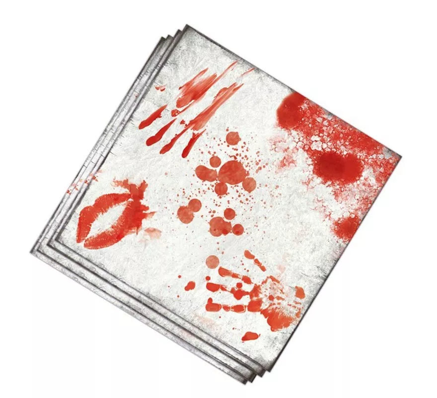 Translation missing: pt-PT.Pack de 12 Servilletas con Sangre 33x33 cm
