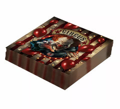 Pack de 12 Guardanapos Palhaço 33X33 cm
