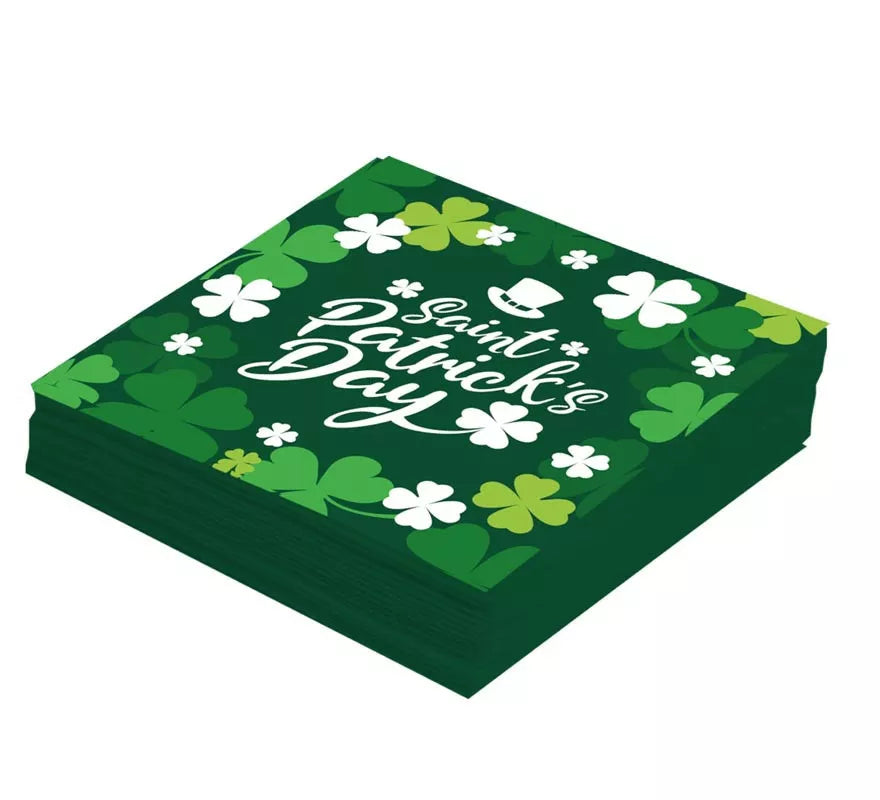 Translation missing: pt-PT.Pack de 12 Servilletas San Patricio de 33x33 cm