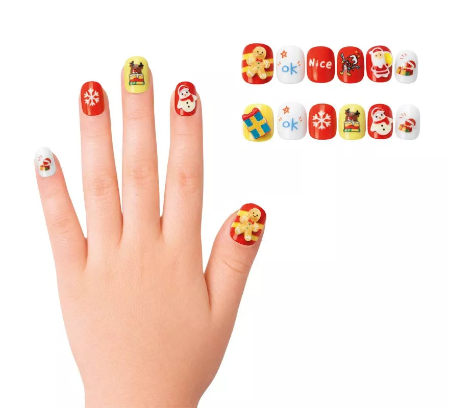 Translation missing: pt-PT.Pack de 12 Uñas Adhesivas Navideñas para niña