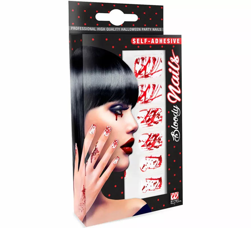 Translation missing: pt-PT.Pack de 12 Uñas Autoadhesivas Ensangrentadas