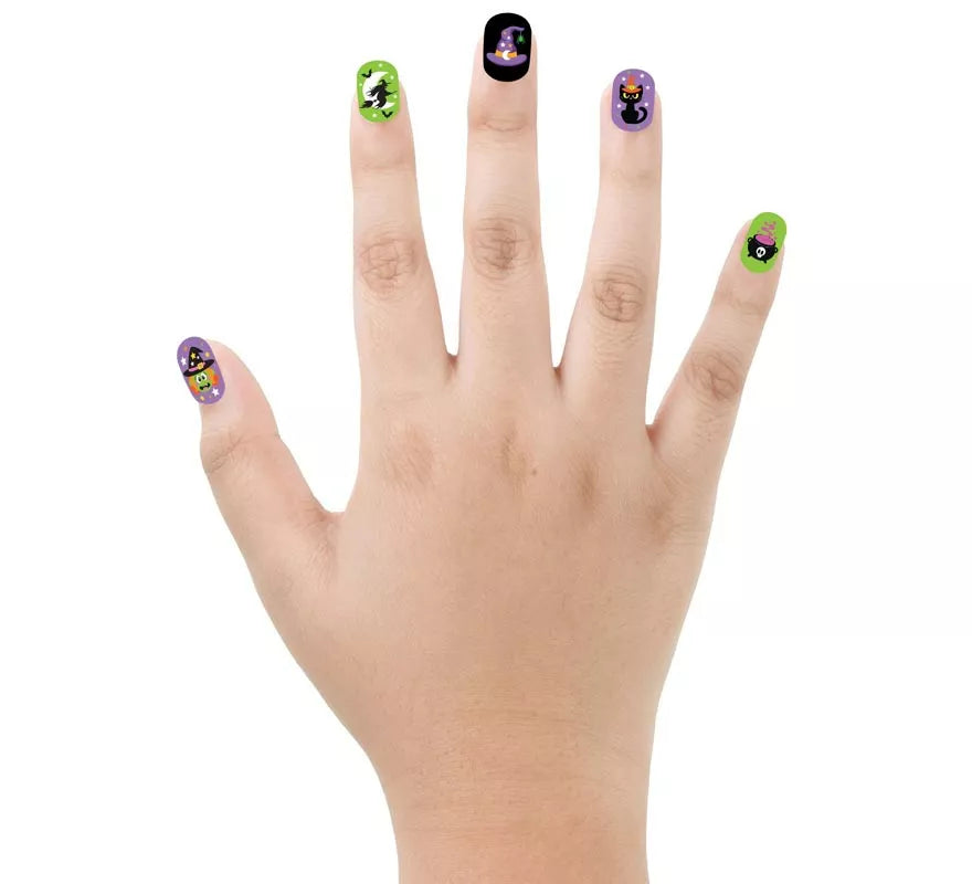 Translation missing: pt-PT.Pack de 12 Uñas Bruja con Adhesivo Infantil