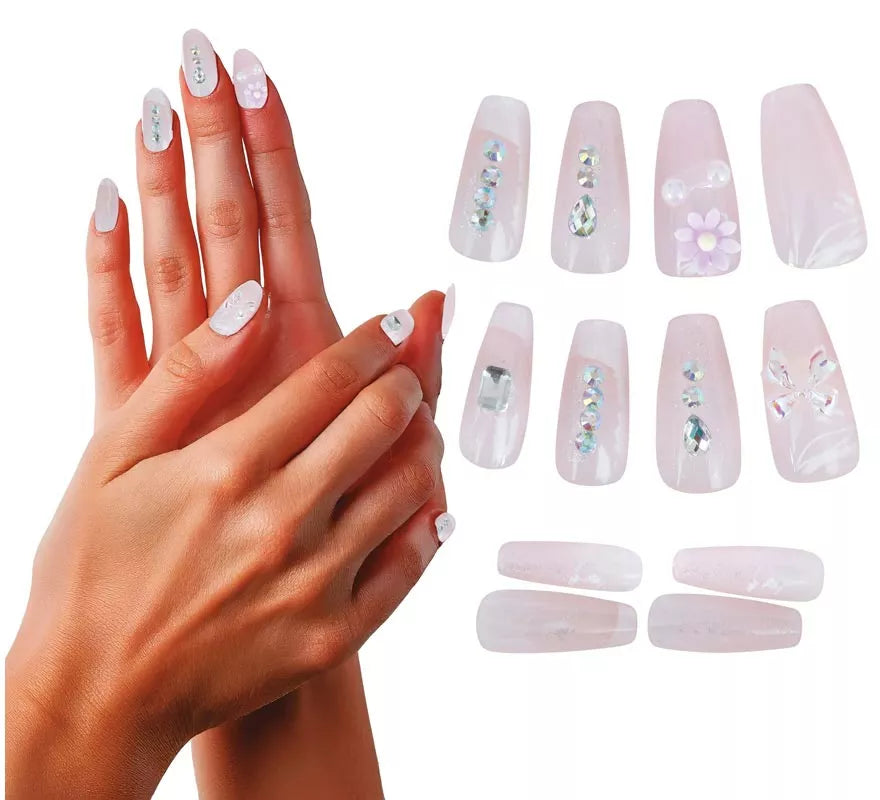 Translation missing: pt-PT.Pack de 12 Uñas con Pedrería para mujer